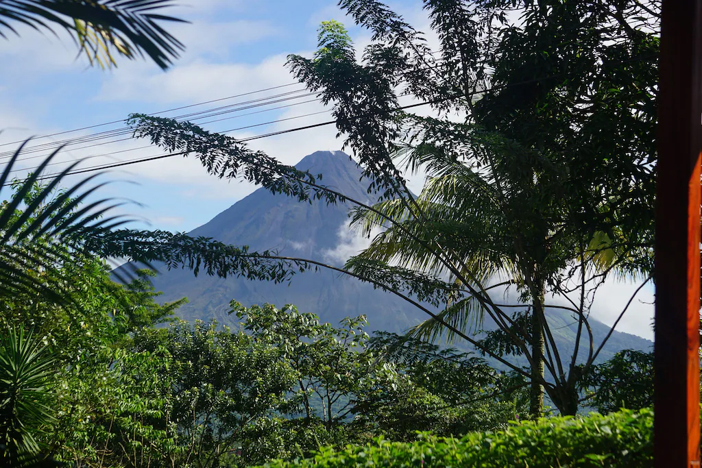 volcano view from villa millon